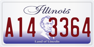IL license plate A143364
