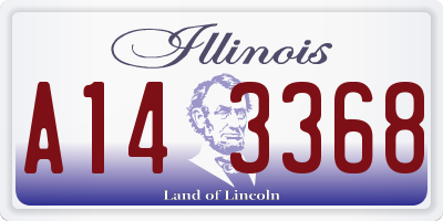 IL license plate A143368