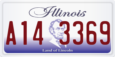 IL license plate A143369