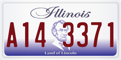 IL license plate A143371