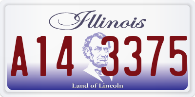 IL license plate A143375
