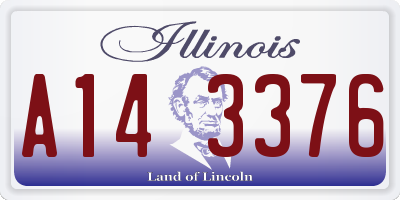 IL license plate A143376