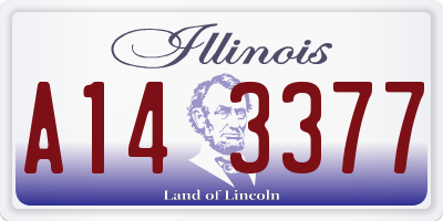 IL license plate A143377