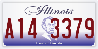 IL license plate A143379