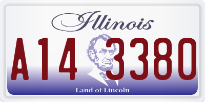 IL license plate A143380