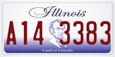 IL license plate A143383