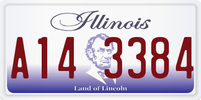 IL license plate A143384