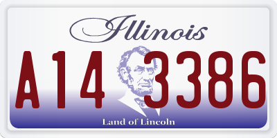 IL license plate A143386