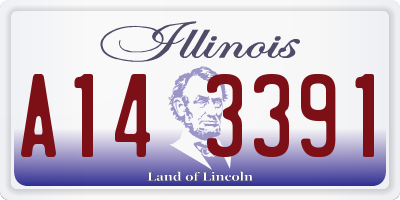 IL license plate A143391