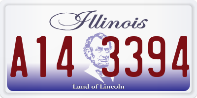 IL license plate A143394