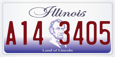 IL license plate A143405