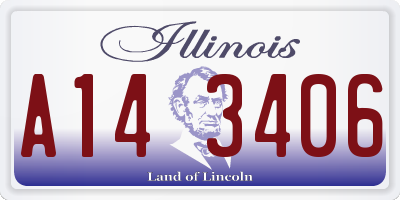 IL license plate A143406