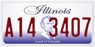 IL license plate A143407