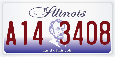 IL license plate A143408