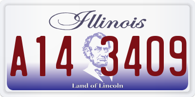 IL license plate A143409