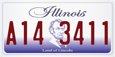 IL license plate A143411