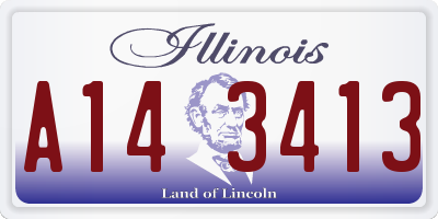 IL license plate A143413