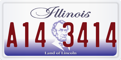 IL license plate A143414