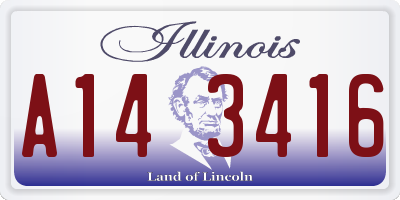 IL license plate A143416