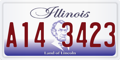 IL license plate A143423