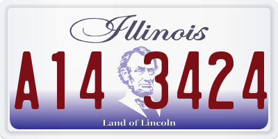 IL license plate A143424