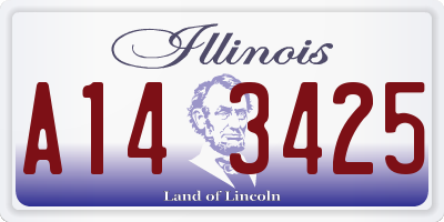 IL license plate A143425