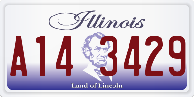 IL license plate A143429