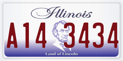 IL license plate A143434