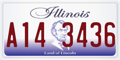 IL license plate A143436