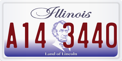 IL license plate A143440