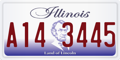 IL license plate A143445