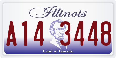 IL license plate A143448