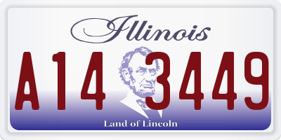 IL license plate A143449
