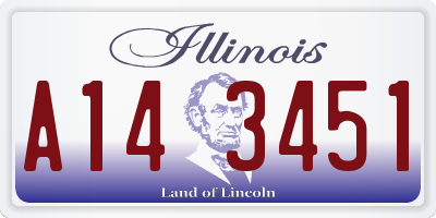 IL license plate A143451