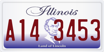 IL license plate A143453