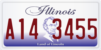 IL license plate A143455