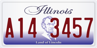 IL license plate A143457