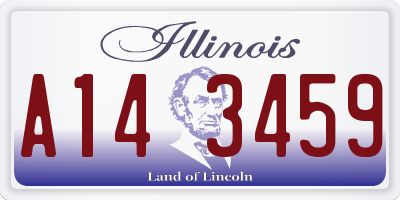 IL license plate A143459