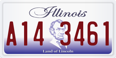 IL license plate A143461