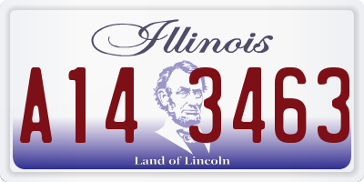 IL license plate A143463