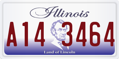 IL license plate A143464