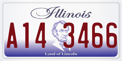 IL license plate A143466