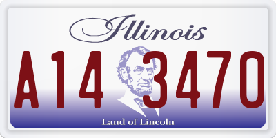 IL license plate A143470