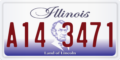IL license plate A143471