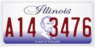 IL license plate A143476