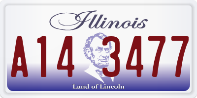 IL license plate A143477