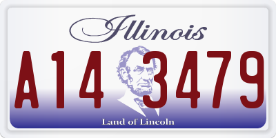 IL license plate A143479
