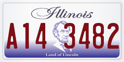 IL license plate A143482