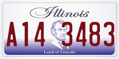 IL license plate A143483