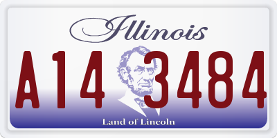 IL license plate A143484
